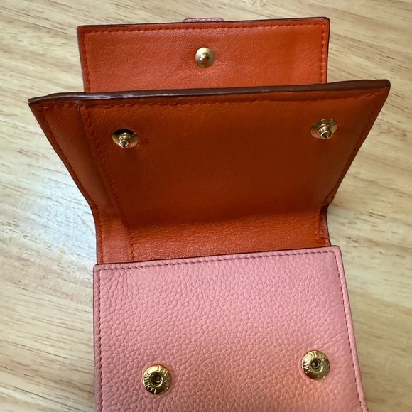 Loewe Pink Wallet with Brown Strap - Picture 4 of 5